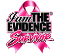 I Am the Evidence Survivor pink ribbon graphic